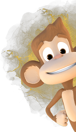 Jungle Monkeyz Adventure Golf - Alex beždžionė kontaktų puslapyje