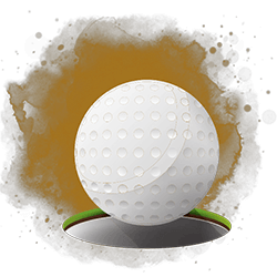 Mini golfo kamuoliukas - dekoracinis džiunglių elementas