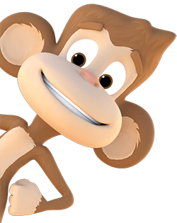 Alex beždžionė - mini golfo dekoracija